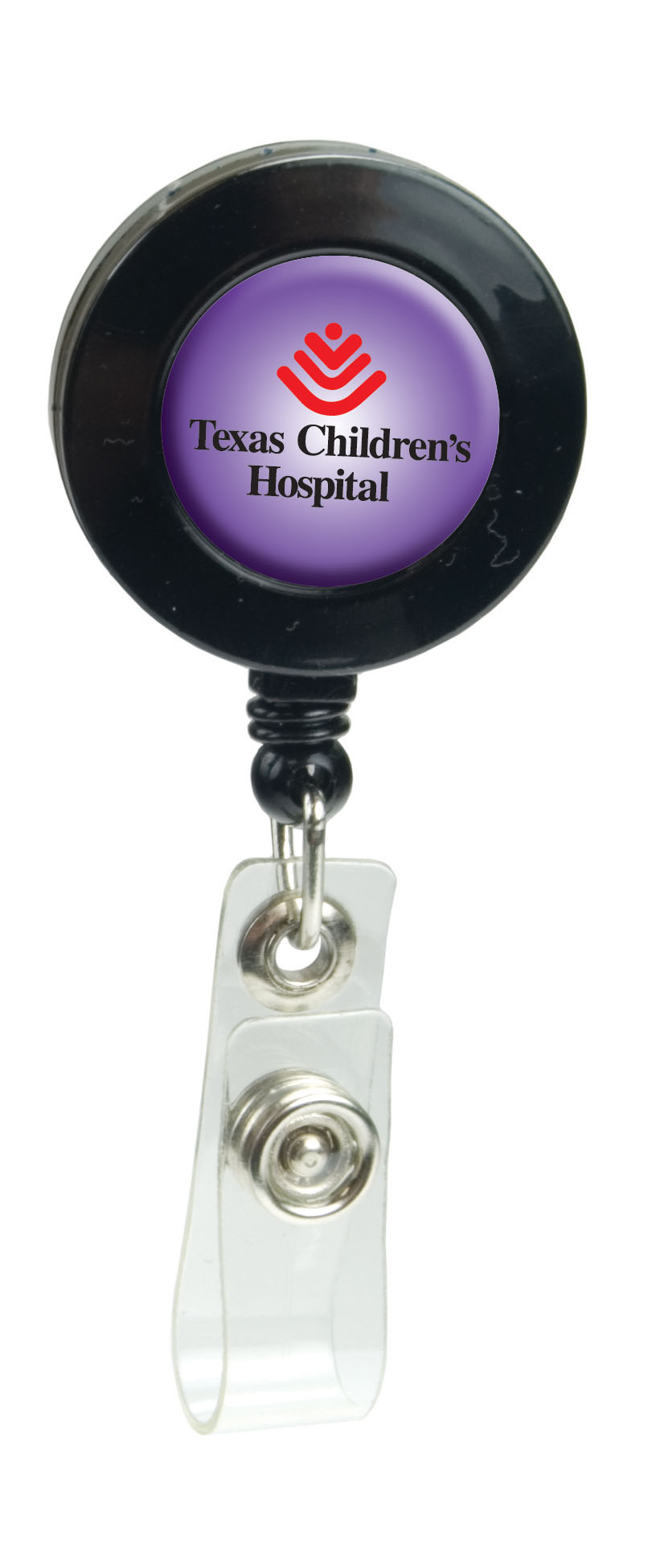 BH104 | Retractable Domed Badge Holder- Round/ with Alligator clip